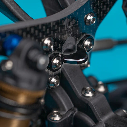 1Up Racing Ultralite black 7075 aluminium rear body support (AE B7 or B7D)