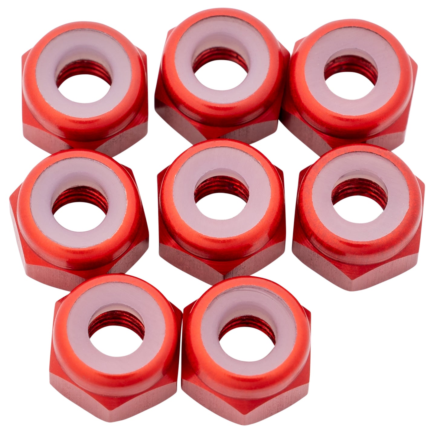 1UP RACING – 7075 PREMIUM M3 LOCKNUTS – RED (8)