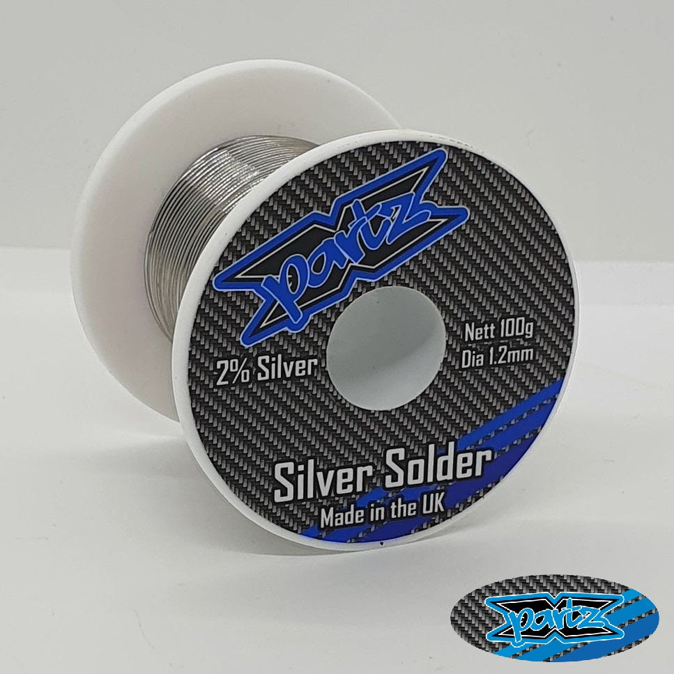 X-Partz Pro grade silver alloy solder – 1.2mm thick (100g roll)