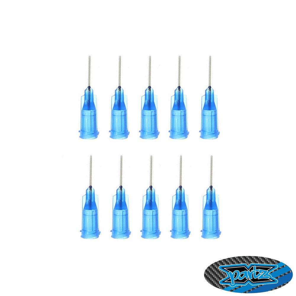 X-Partz – metal tip glue nozzles – thin – blue (10 pcs)