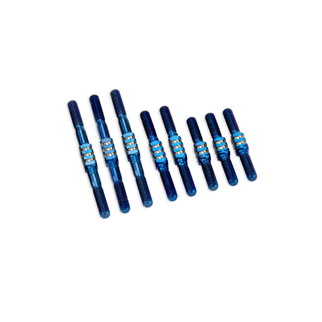 RC10 CLASSIC FIN TI TURNBUCKLE SET - BLUE - 7PCS