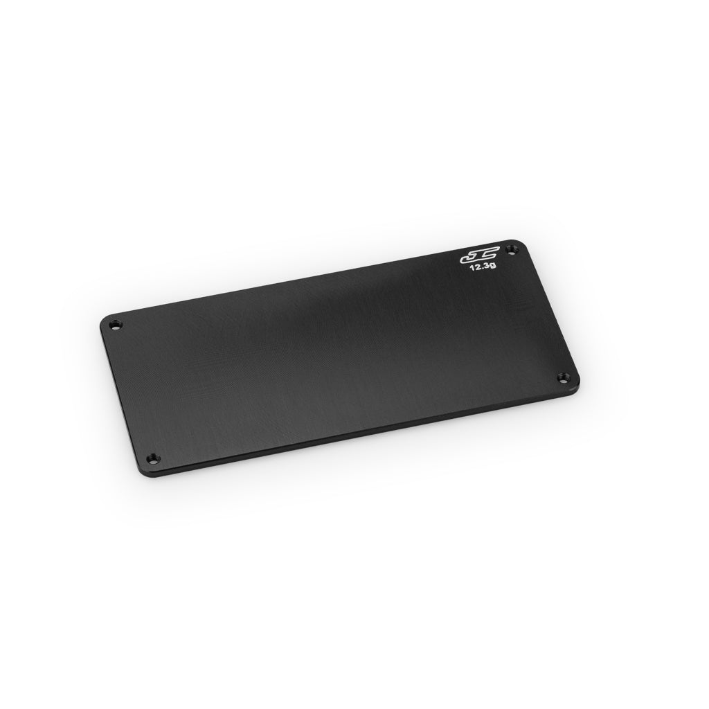 RC10B7.1 ALUMINUM ELECTRONICS PLATE 12.3G - BLACK