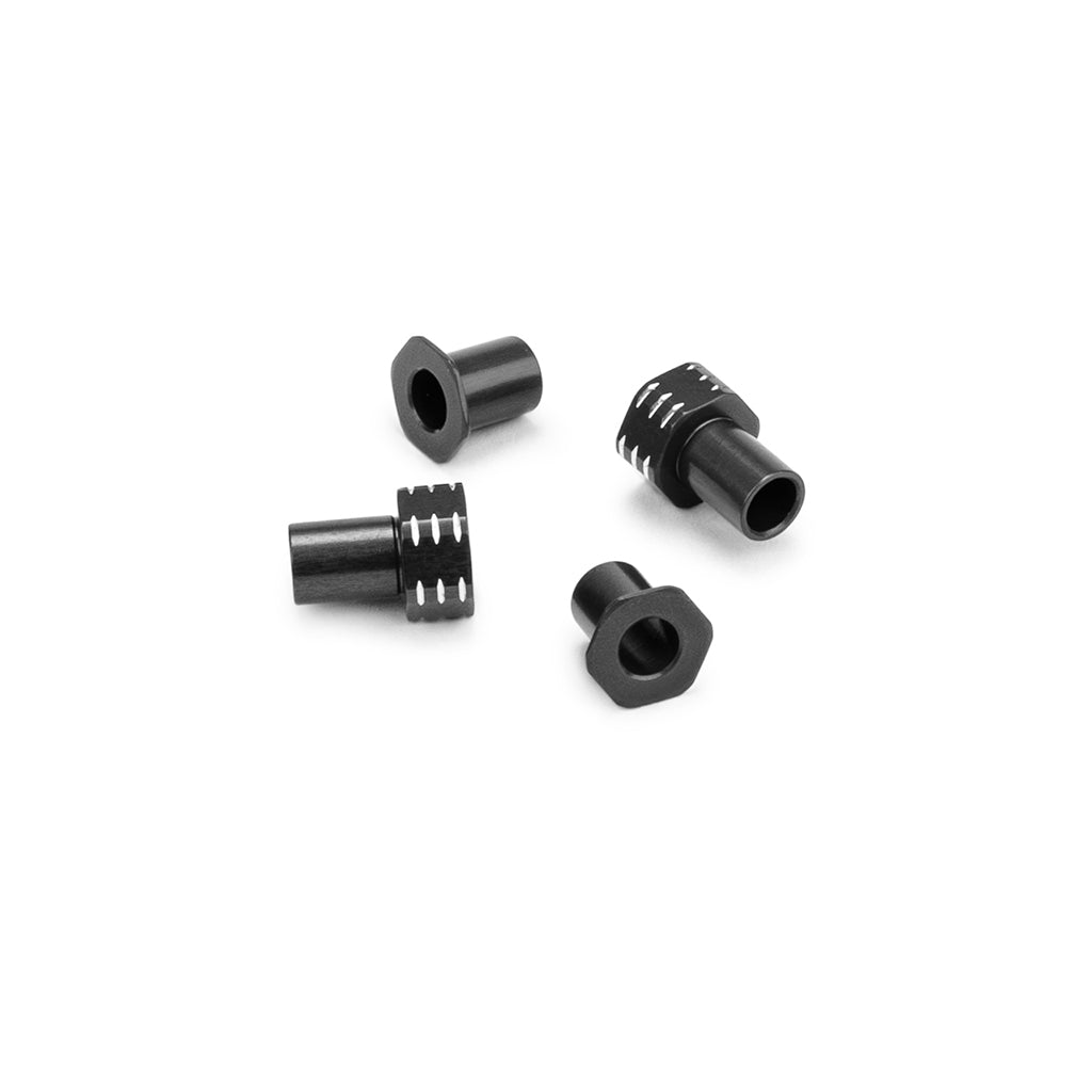 RC10B7.1 ALLOY CASTER HAT BUSHINGS 0/3MM 4PCS BLK