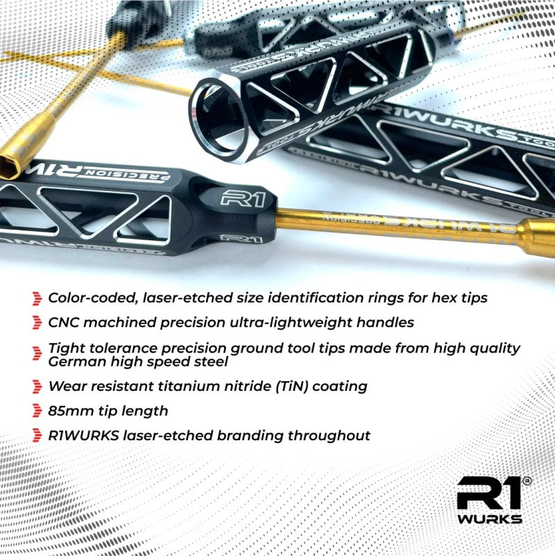 R1 Wurks – Premium Hex and Nut Driver metric tool set (5 pc)