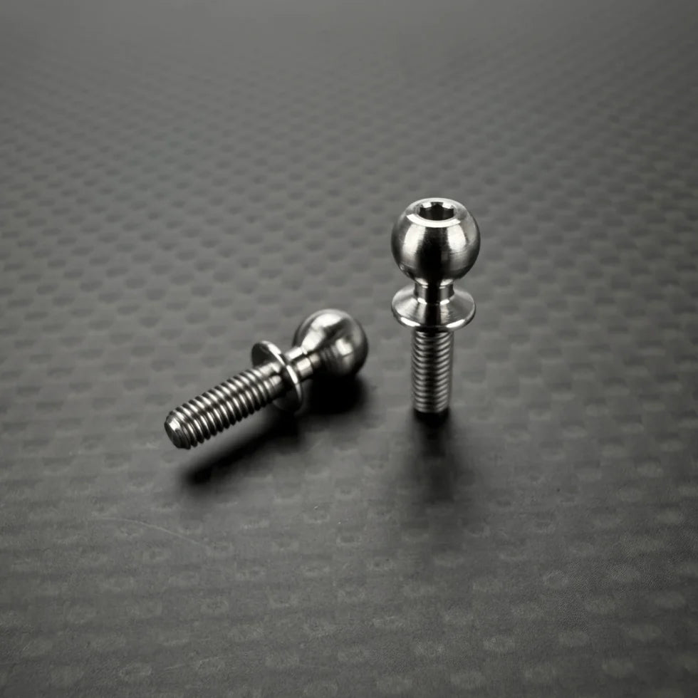 R1 WURKS – TITANIUM 5.5MM BALLSTUDS – 8MM – PR (AE B6, B7, T6, SC6, B74, B84 AND R1 DC1)