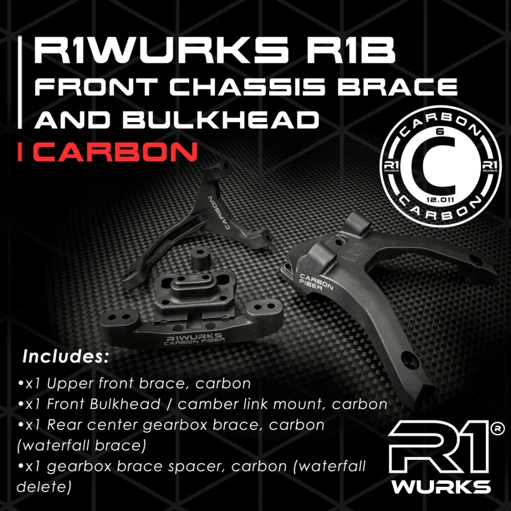 R1 Wurks – Carbon Front Chassis Brace, Bulkhead and Waterfall (R1B)