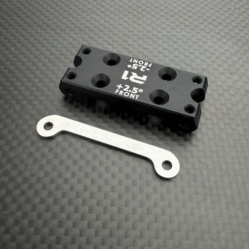 R1 Wurks – Black 7075 T6 Aluminium Front Arm Mount – +/- 2.5 Degree (R1B)