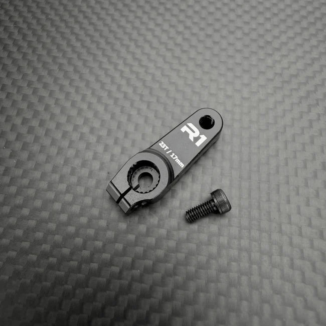 R1 Wurks – Black 7075 T6 Aluminium Clamping Servo Horn – 23T (R1B)