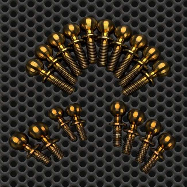 R1 Wurks – Bronze Titanium ball stud set – Carpet Spec – 18 pcs (R1B)