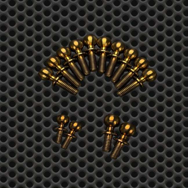 R1 Wurks – Bronze Titanium ball stud set – Dirt Spec – 14 pcs (R1B)