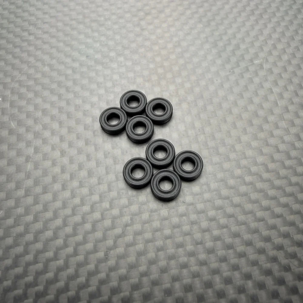 R1 Wurks – high performance low friction shock shaft X-rings – 2.9mm x 1.78mm for 3mm shafts – 8 pcs (all AE or R1 vehicles)