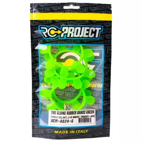 RC-Project Tyre Gluing Rubber Bands Green 4Pcs