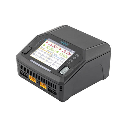 TOOLKIT RC – M6DAC PRO – 0.1-16.0AMP 400W MULTI-CHEMISTRY 240V AC/12V DC 2 CHANNEL CHARGER AND DISCHARGER WITH WIRELESS AND 65A FASTCHARGE (1-6S LIPO OR 1-16S NIXX)