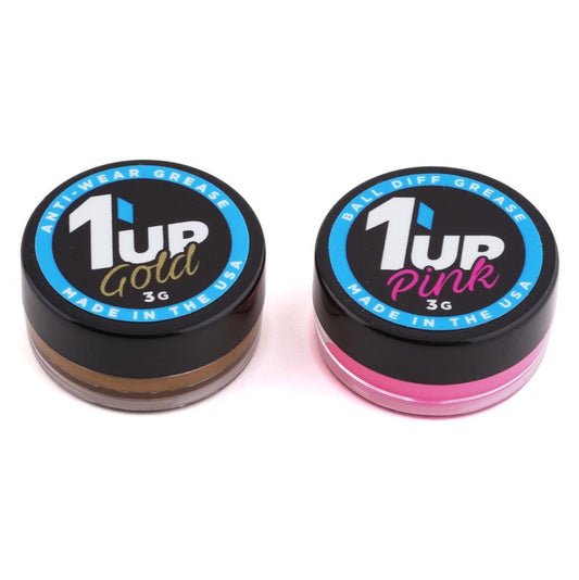 1Up Racing – Pro Pack diff grease set (gold and pink)