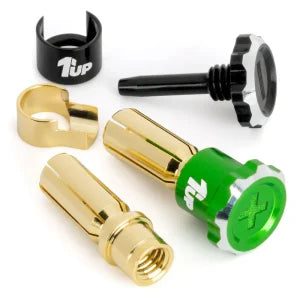 1UP LOCKDOWN ADJUSTABLE BULLET PLUGS – 5MM – GREEN/BLACK (PR)