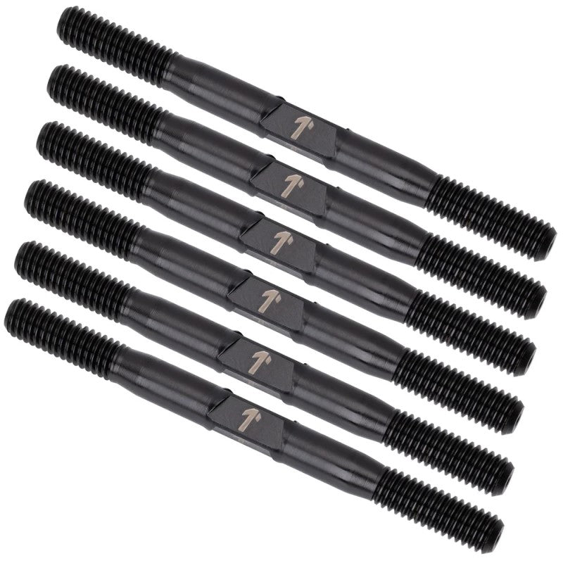 1Up Racing – Pro Duty 3.5mm titanium turnbuckle set – Polished Black (Associated B7 or B7D)
