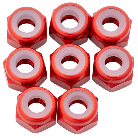 1UP RACING – 7075 PREMIUM M3 LOCKNUTS – RED (8)
