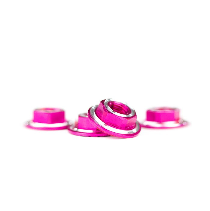 AVID RINGER M4 SERRATED WHEEL NUTS – PINK (4 PCS)