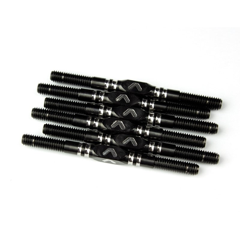 Avid – Ringer 3.5mm titanium turnbuckle set – Black (Associated B7 or B7D)