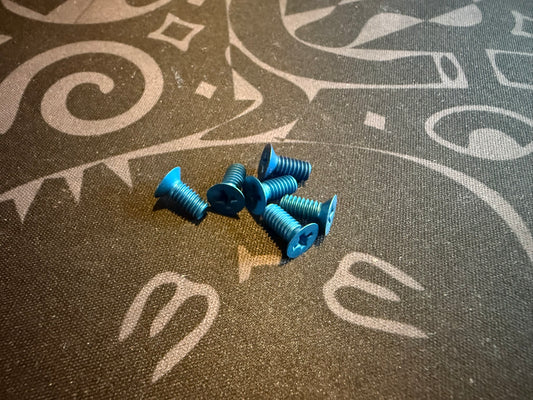 8-32 x 3/8 100 Degree Flat Head Phillips - Blue