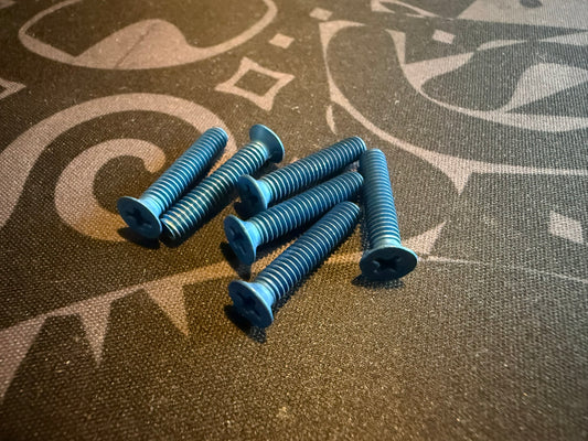 8-32 x 7/8 100 Degree Flat Head Phillips - Blue