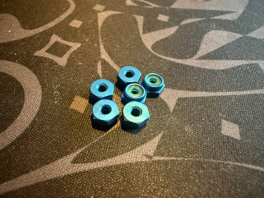 4-40 Locknut Standard 1/4 Hex - Blue