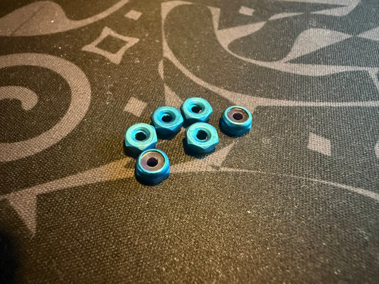4-40 Locknut Low Profile 1/4 Hex - Blue