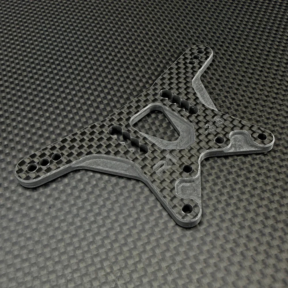 R1 Wurks – Gloss Carbon Fibre -3mm rear shock tower (AE RC10 FT)