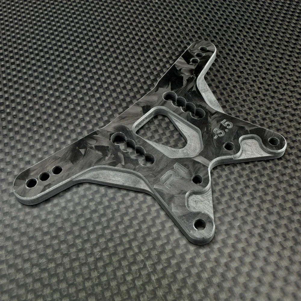 R1 Wurks – Forged Carbon Fibre -3mm rear shock tower (AE RC10 FT)