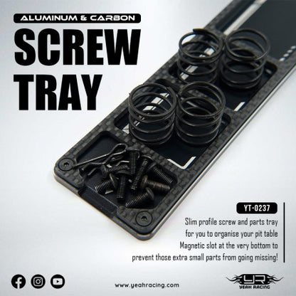 YEAH RACING ALUMINUM & CARBON SCREW TRAY