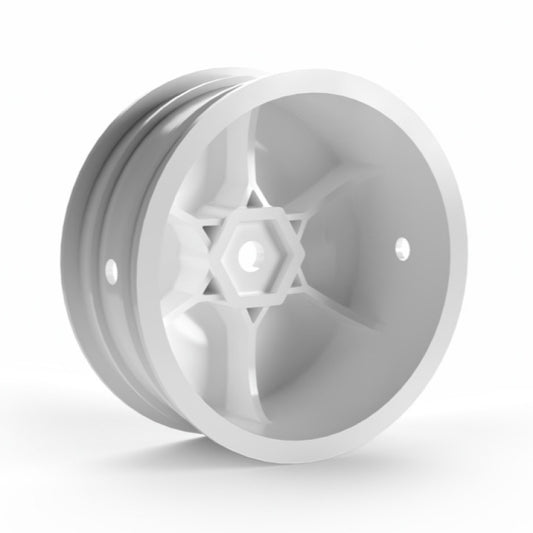 Avid – Truss 2.2 – 1/10th 2wd wide front buggy dished wheels – white – 4 pcs (std 12mm hex)