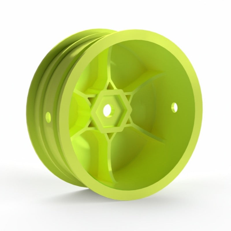 Avid – Truss 2.2 – 1/10th 2wd wide front buggy dished wheels – yellow – 4 pcs (std 12mm hex)