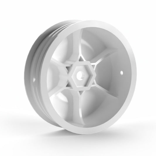 Avid – Truss 2.2 – 1/10th 2wd slim front buggy dished wheels – white – 4 pcs (std 12mm hex)