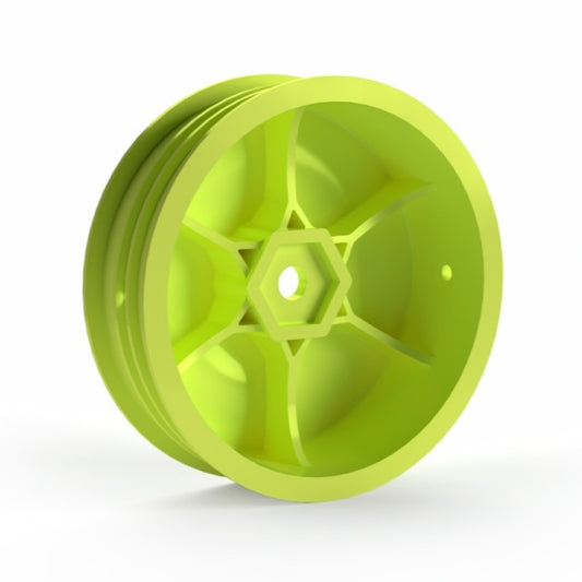 Avid – Truss 2.2 – 1/10th 2wd slim front buggy dished wheels – yellow – 4 pcs (std 12mm hex)