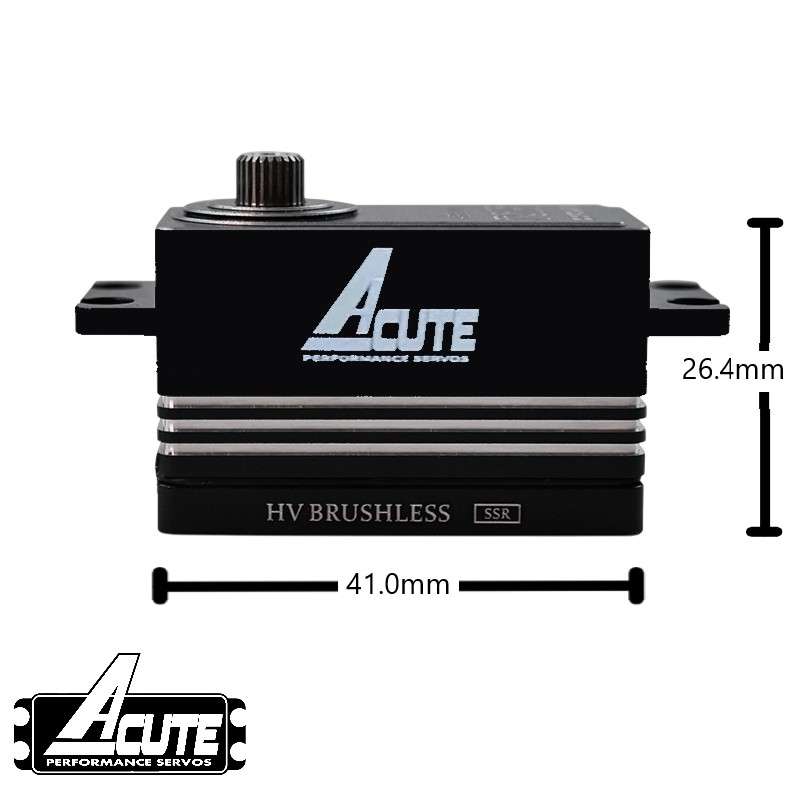 ACUTE XP1506R – DIGITAL HV LOW PROFILE DABLTS BRUSHLESS SERVO – TITANIUM/STEEL GEARS – FULL ALLOY CASE (15.0KG TORQUE – 0.06S SPEED @7.4V)