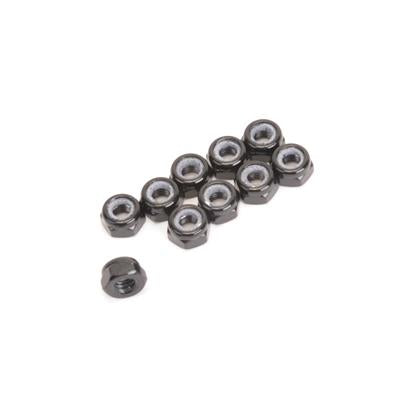 M3 Alloy Nyloc Nuts-Low Profile-Black pk10