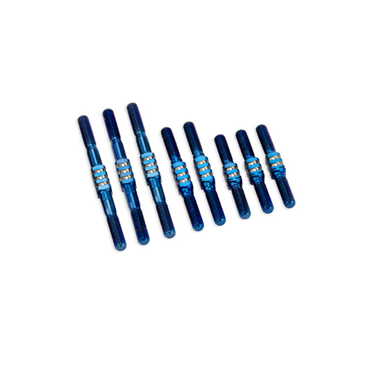 RC10 CLASSIC FIN TI TURNBUCKLE SET - BLUE - 7PCS