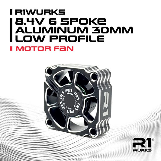 R1 Wurks – 6 spoke aluminium 30mm low profile 8.4v motor cooling fan