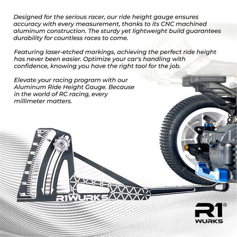 R1 Wurks – Aluminium Ride Height Gauge (10-45mm)