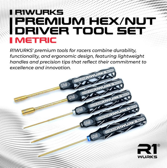 R1 Wurks – Premium Hex and Nut Driver metric tool set (5 pc)