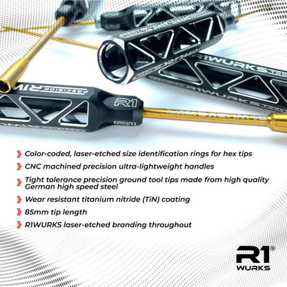 R1 Wurks – Premium Hex and Nut Driver metric tool set (5 pc)