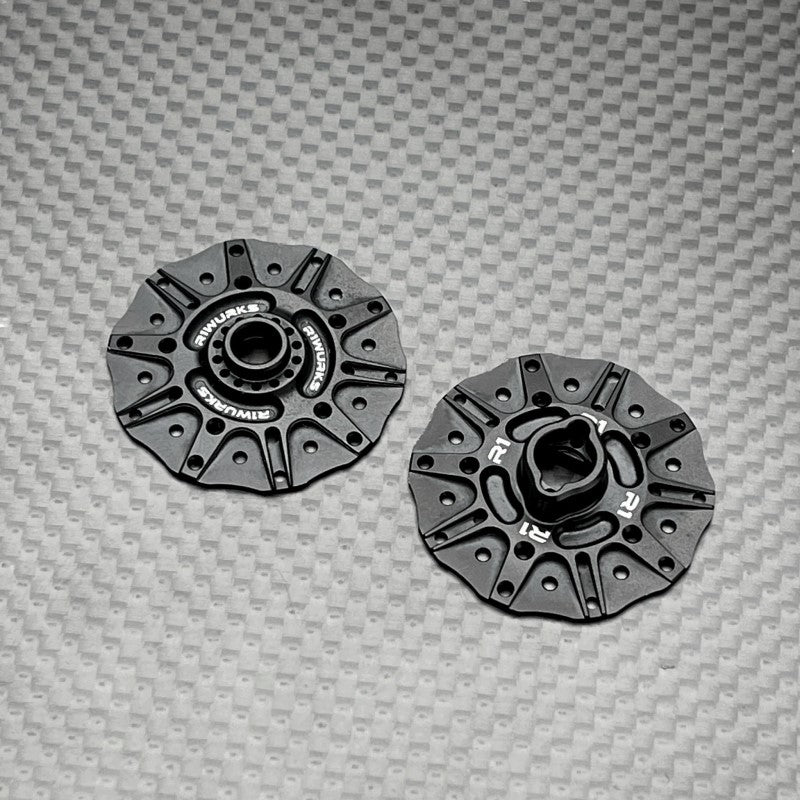 R1 WURKS – MACHINED ALUMINIUM LIGHTWEIGHT AND VENTED SLIPPER HUB SET – 2 PCS (AE B7)