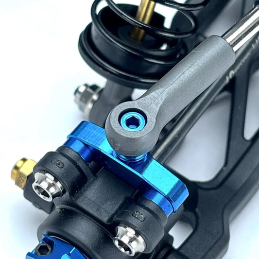 R1 Wurks – Titanium turnbuckle ball stud set – blue anodised – 12 pcs (AE B7)