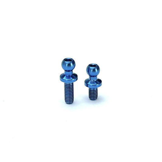 R1 Wurks – Titanium steering link ballstud set – blue anodised – 2 pcs (AE B7)