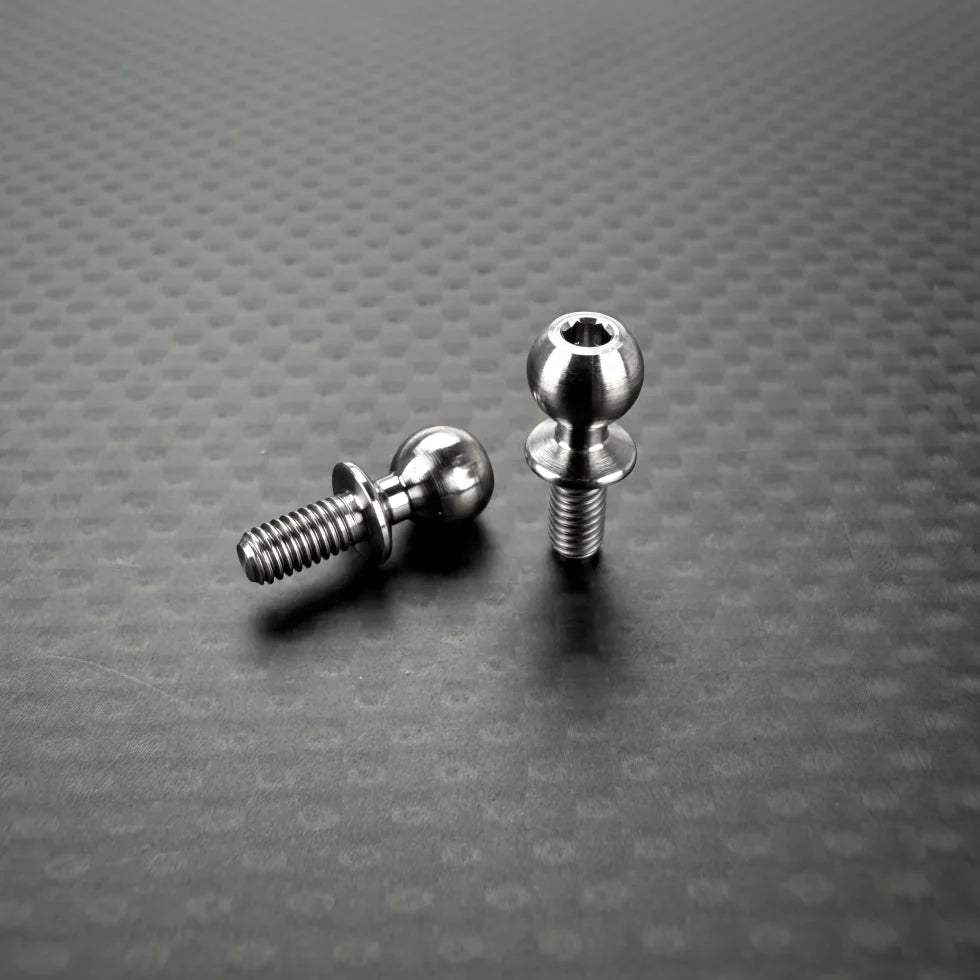 R1 WURKS – TITANIUM 5.5MM BALLSTUDS – 6MM – PR (AE B6, B7, T6, SC6, B74, B84 AND R1 DC1)