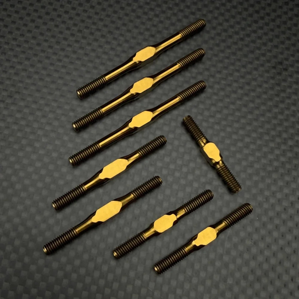 R1 Wurks – Titanium 3.5mm turnbuckle set – bronze anodised – 8 pcs (AE RC10 Series)