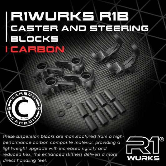R1 Wurks – Carbon Caster and Steering Block Complete set (R1B)