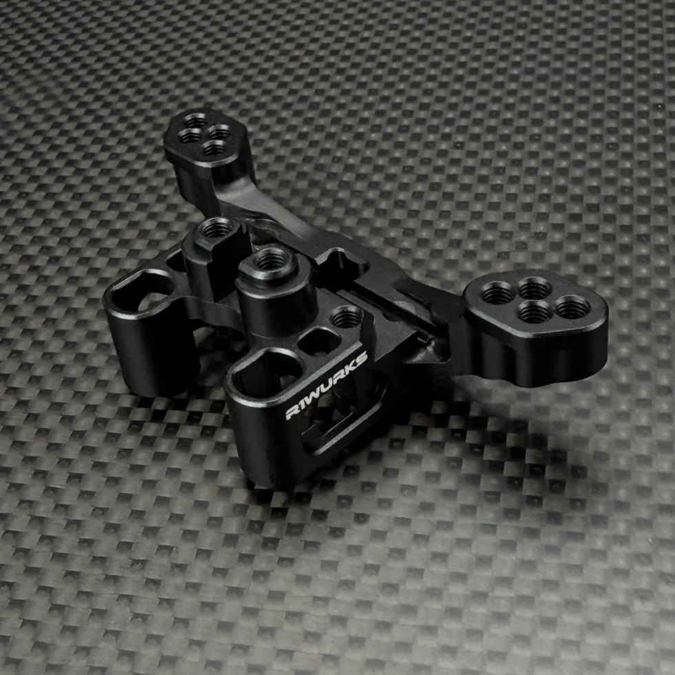 R1 Wurks – Black aluminium machined front ball stud mount (R1B)