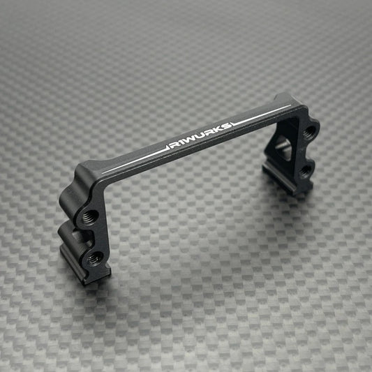 R1 WURKS – BLACK 7075 T6 ALUMINIUM MONOBLOCK LIGHTWEIGHT SERVO MOUNT (AE B7 OR R1B)