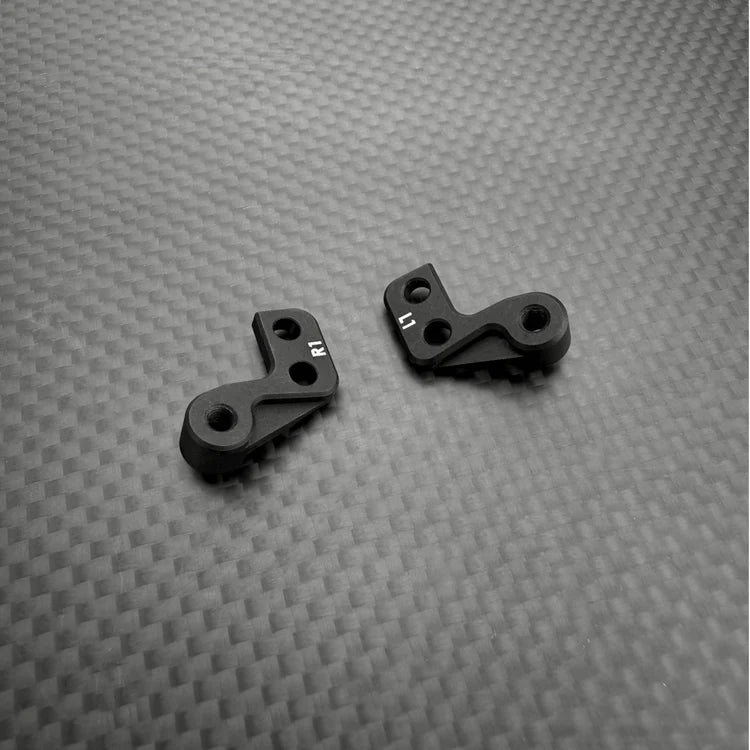R1 Wurks – Black 7075 T6 Aluminium Front Camber Link Mounts – Pr (R1B)